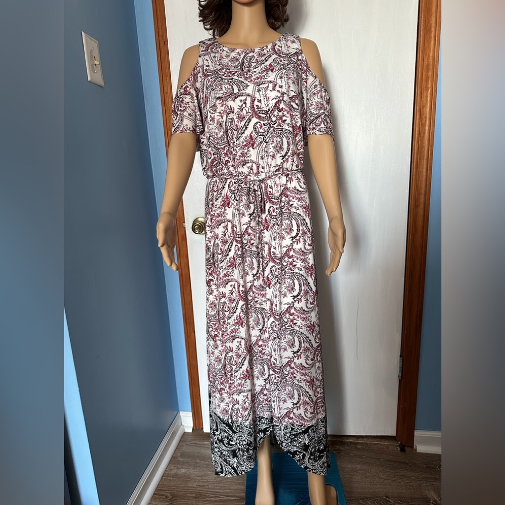 Women’s Cold Shoulder Maxi Dress, Size Medium